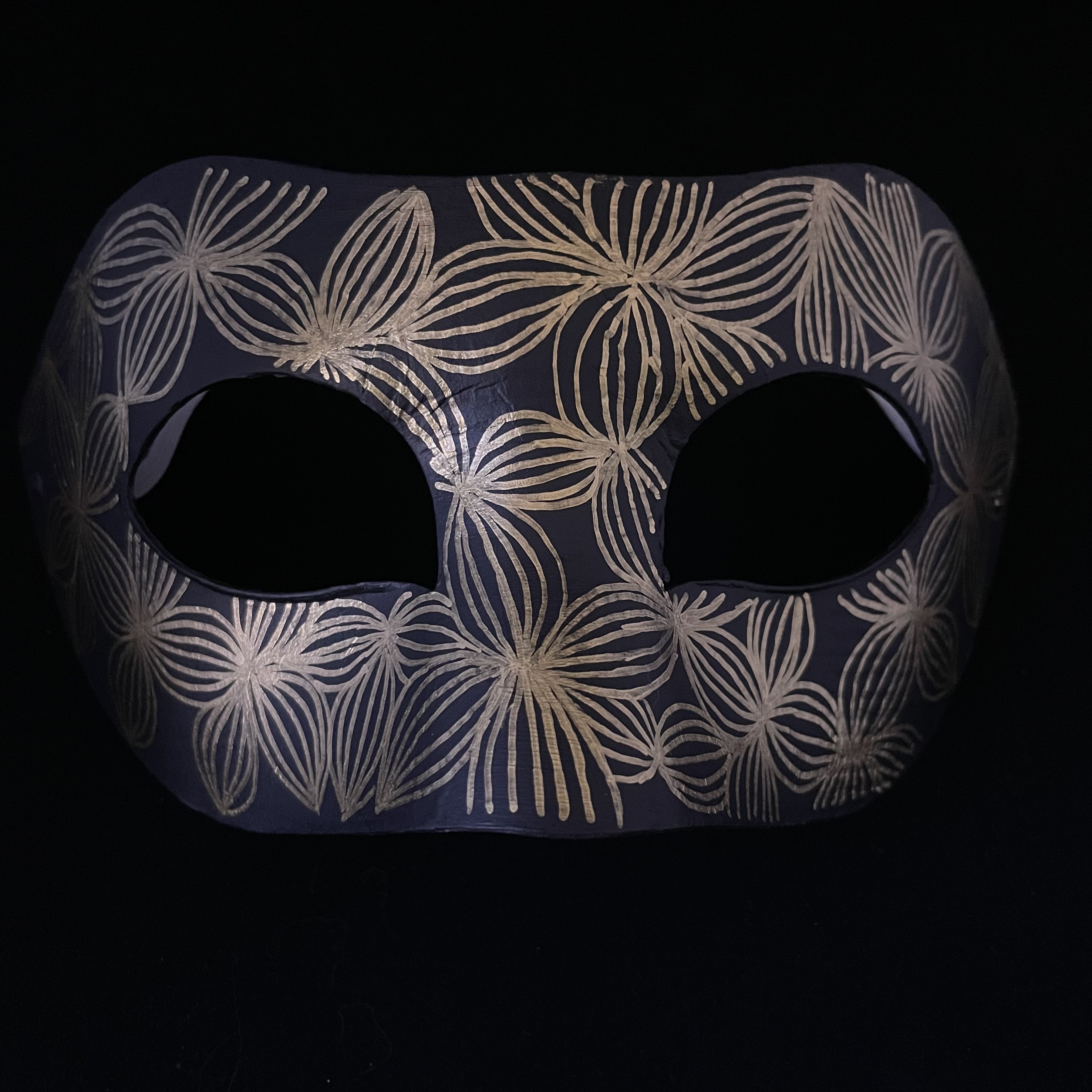 mask with cityscape