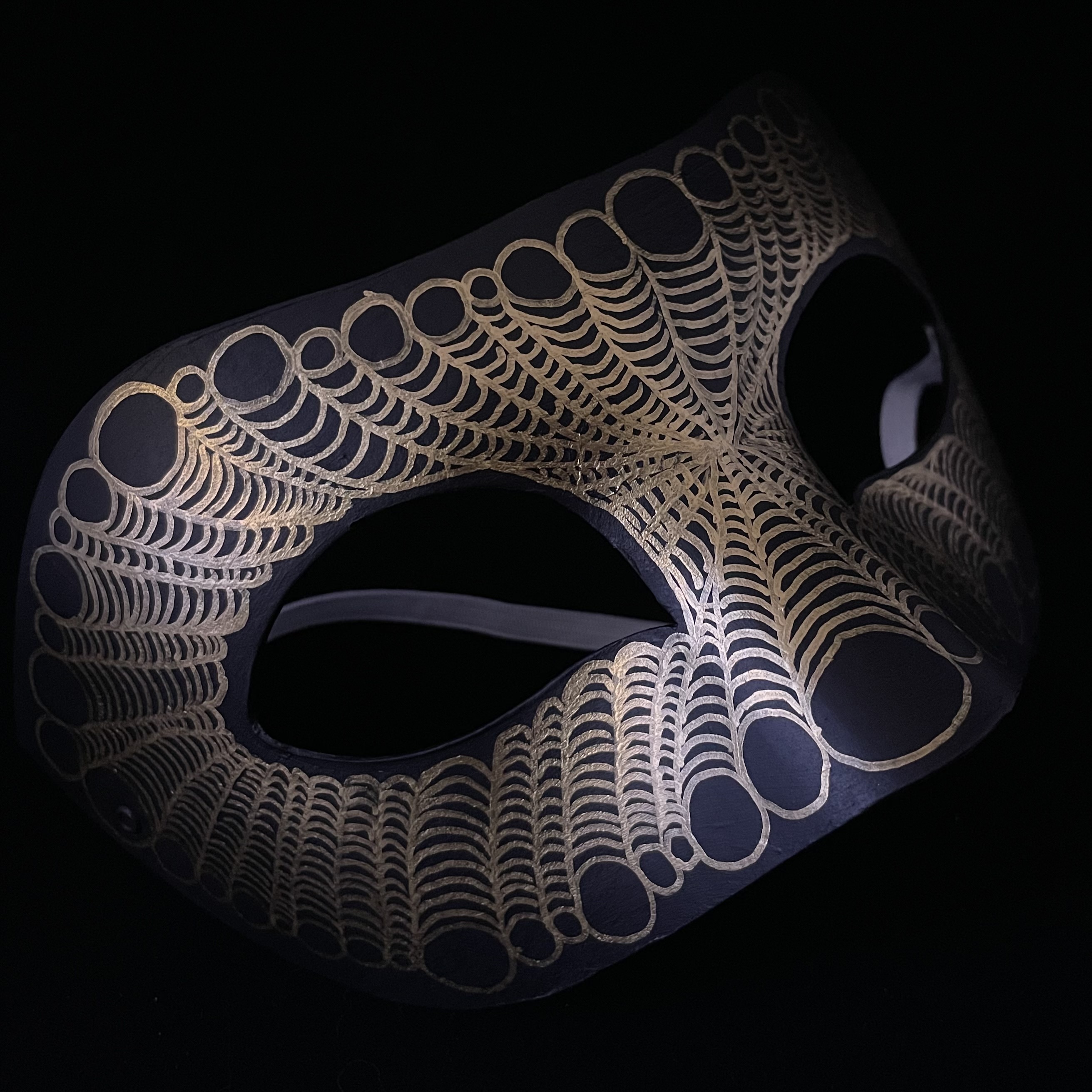 mask with geometric circles