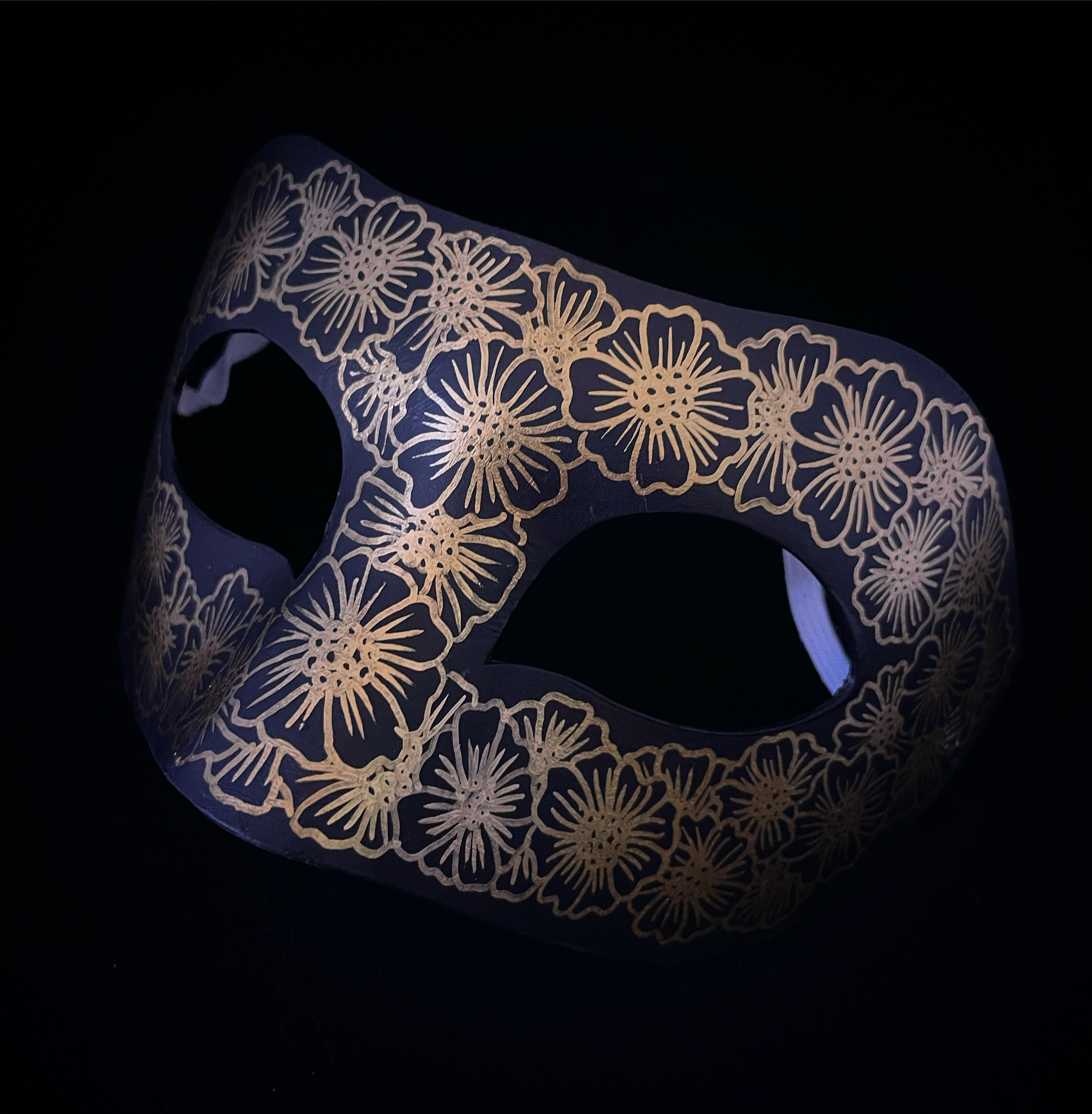 mask with floral pattern