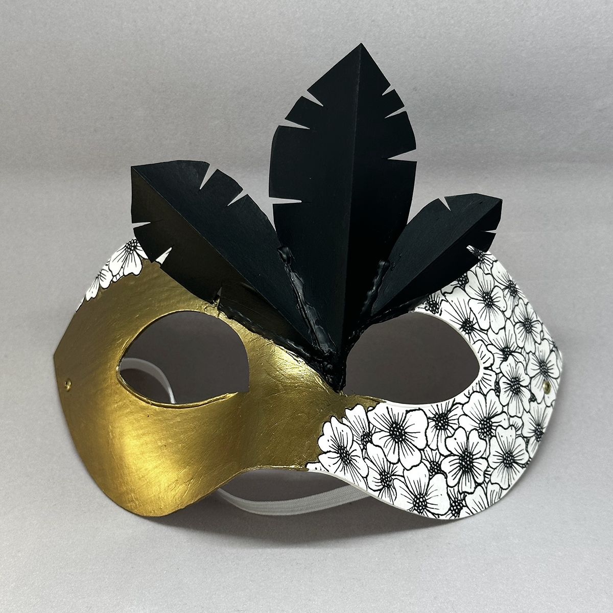 mask with geometric pattern