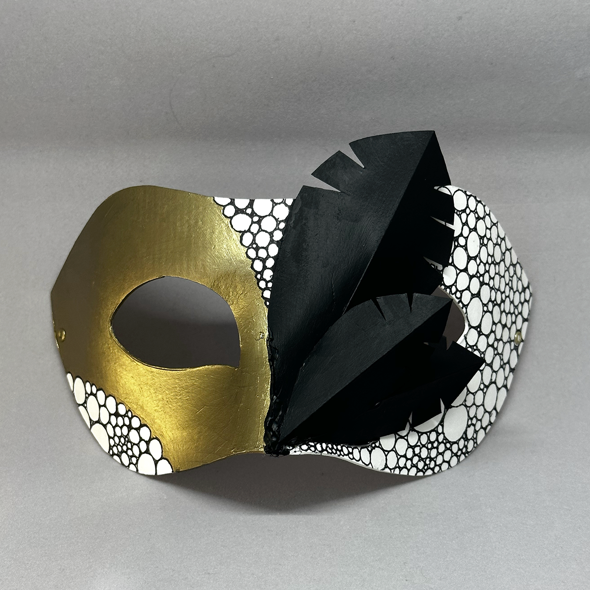 mask with cityscape