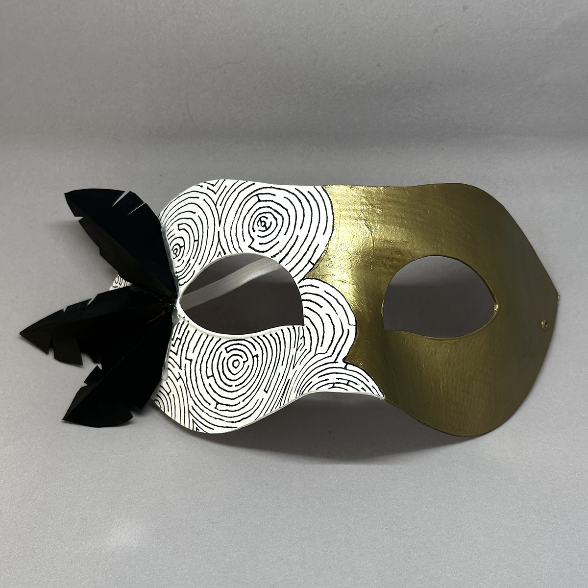 mask with feathers