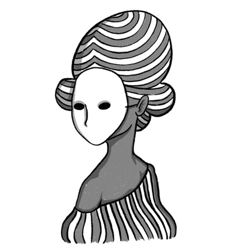 a masked woman