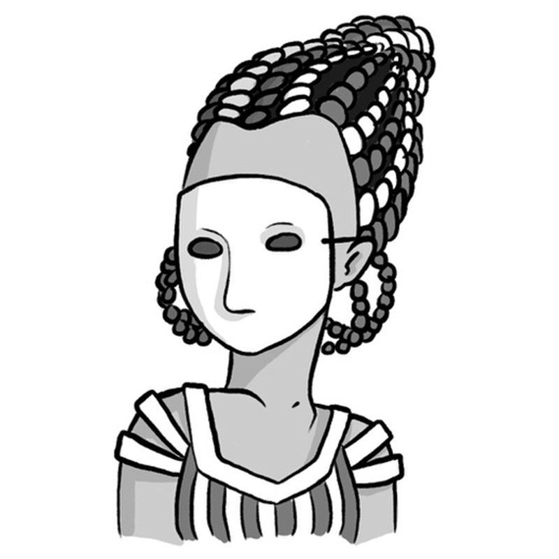 a masked woman