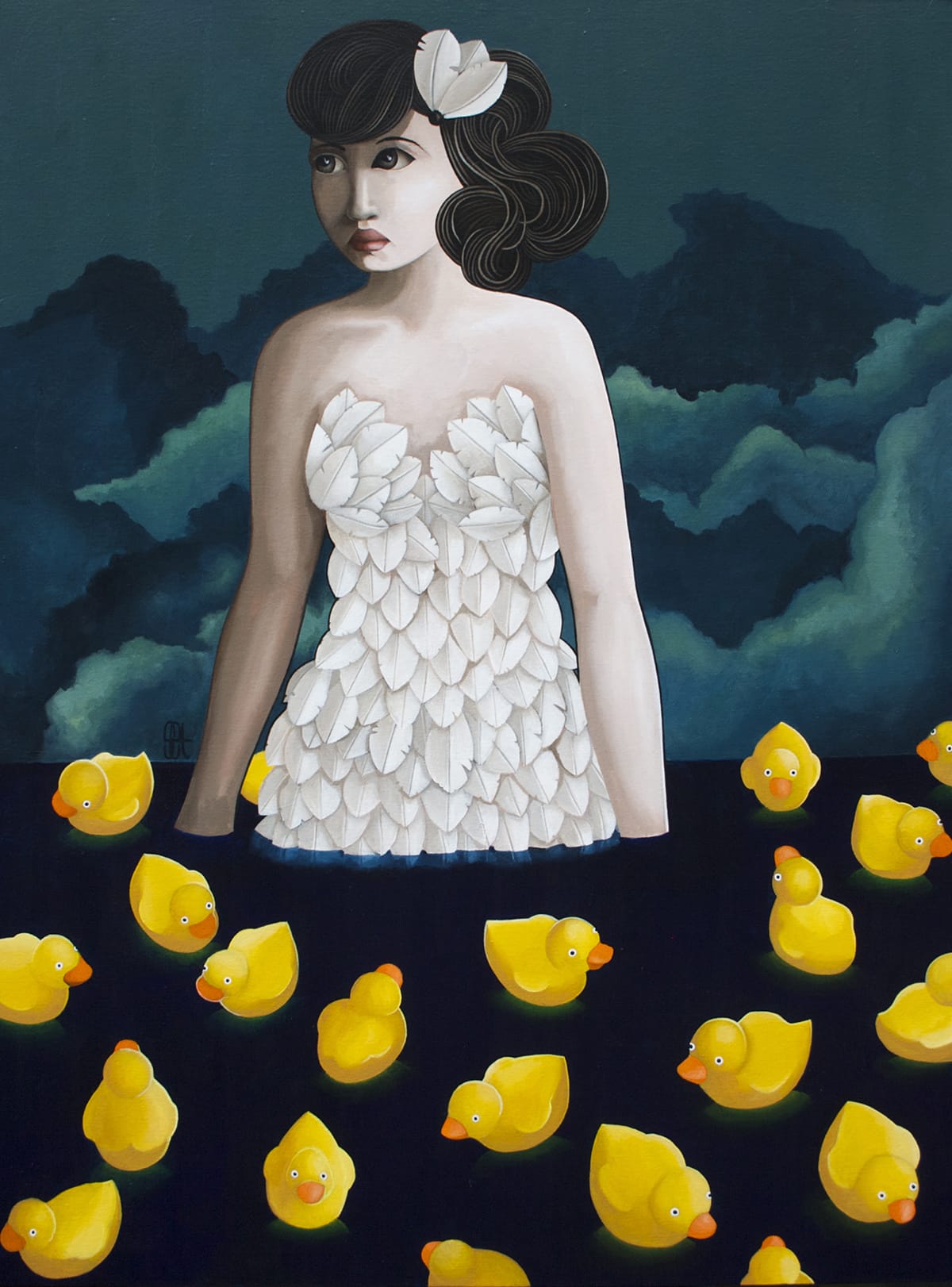 She Swam amongst Ducklings